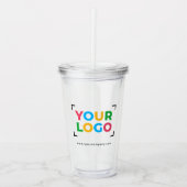 Aangepaste Logo Hier Drinkware Acryl Drinkbeker (Voorkant)