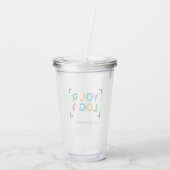 Aangepaste Logo Hier Drinkware Acryl Drinkbeker (Achterkant)