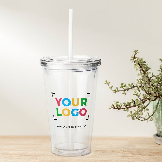 Aangepaste Logo Hier Drinkware Acryl Drinkbeker