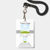 Aangepaste Logo-ID-badges Badge (Voorzijde met lanyard)