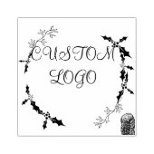 Aangepaste Logo kerstkrans Rubberstempel (Afrduk)