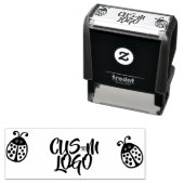 Aangepaste Logo Ladybug Rubber Stamp Zelfinktende Stempel (In situ)