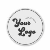 Aangepaste Logo-laptop voor bedrijven rond de rond Sticker (Voorkant)