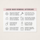 Aangepaste Logo-laserhaarverwijderaar nazorg Kaart (Achterkant)