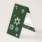 Aangepaste Logo Lawn Service Christmas Stars Kaart (Achterkant)