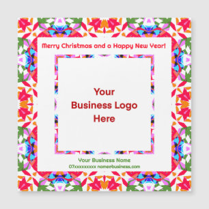 Aangepaste Logo Magnetische Happy Christmas Visite