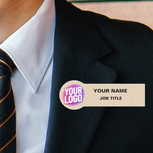 Aangepaste Logo Medewerker Magnetisch of Veilighei Naamplaatje