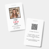 Aangepaste Logo Medewerker QR-code Gepersonaliseer Badge (Voor- en achterkant)