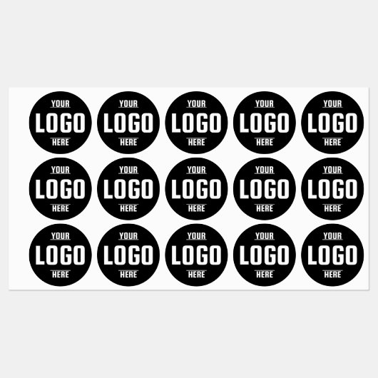 Aangepaste Logo Medium Circle Waterdichte Vinyl La Labels (Vel)