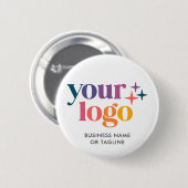 Aangepaste logo merk knopspeld ronde button 5,7 cm (Voorkant /achterkant)