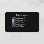 Aangepaste logo met QR-code en pictogrammen voor s Visitekaartje (Achterkant)