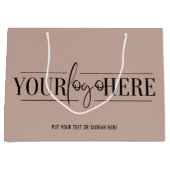 Aangepaste Logo met QR-code en website Groot Cadeauzakje (Voorkant)