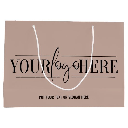 Aangepaste Logo met QR-code en website Groot Cadeauzakje (Achterkant)