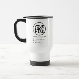 Aangepaste Logo met Slogan Social Reisbeker