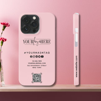 Aangepaste Logo met sociale mediapictogrammen Busi iPhone 13 Pro Hoesje
