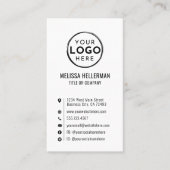 Aangepaste Logo Minimal Modern Vertical Visitekaartje (Voorkant)