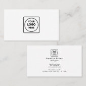 Aangepaste Logo | Minimale professionele professio Visitekaartje (Voorkant / Achterkant)