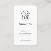 Aangepaste Logo Minimalist Simple Visitekaartje (Voorkant)