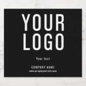 Aangepaste Logo minimalist zwart Likeurfles Etiket (Enkel label)