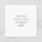 Aangepaste Logo minimalistisch lichtgrijs Vierkante Visitekaartje (Voorkant)