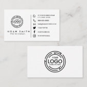 Aangepaste Logo minimalistische moderne, elegante  Visitekaartje (Voorkant / Achterkant)