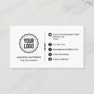Aangepaste Logo minimalistische moderne pictogramm Visitekaartje