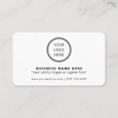 Aangepaste Logo minimalistische witte korting Kaar (Achterkant)