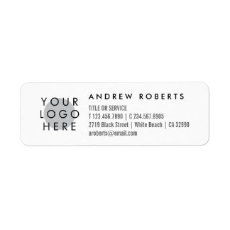 Aangepaste Logo minimalistische zakelijke info lab Etiket