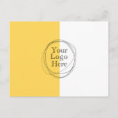 Aangepaste Logo Modern Minimalistisch Mosterd Geel Briefkaart (Voorkant)