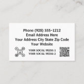 Aangepaste logo modern socials e-mail website visitekaartje (Achterkant)