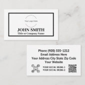 Aangepaste logo modern socials e-mail website visitekaartje (Voorkant / Achterkant)