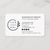 Aangepaste Logo Moderne Minimale QR-code voor soci Visitekaartje (Voorkant)