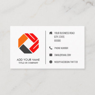 Aangepaste logo moderne minimalistische pictogramm visitekaartje