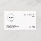 Aangepaste Logo Moderne Minimalistische QR-code vo Visitekaartje (Voorkant)