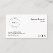 Aangepaste Logo Moderne Minimalistische QR-code vo Visitekaartje (Voorkant)