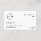 Aangepaste Logo Moderne Minimalistische QR-code vo Visitekaartje (Voorkant)