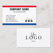 Aangepaste logo moderne, minimalistische sociale m visitekaartje (Voorkant / Achterkant)