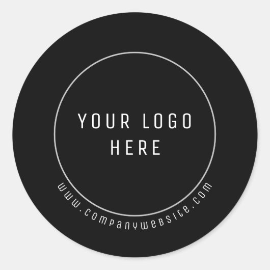 Aangepaste Logo Moderne Minimalistische Sticker (Voorkant)