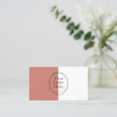 Aangepaste Logo Moderne minimalistische terracotta Visitekaartje (Staand voorkant)