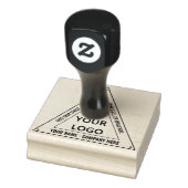 Aangepaste Logo Naam Adres Driehoek Rubber Stamp Rubberstempel (Stempel)