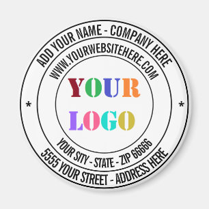 Aangepaste Logo naam adres website promotie  Magneet