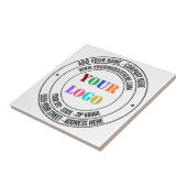 Aangepaste Logo naam adres website promotie Tegeltje (Zijkant)