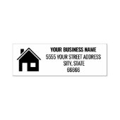 Aangepaste logo naam adres zelf-inkende stempel (Design)