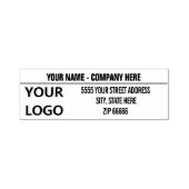 Aangepaste logo naam adres zelfinkende stempel (Design)
