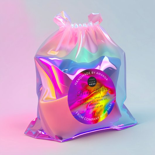 Aangepaste Logo-naam: Logo regenboog Ronde Sticker