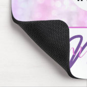 Aangepaste Logo Naam Monogram Holograaf Unicorn Pi Muismat (Hoek)