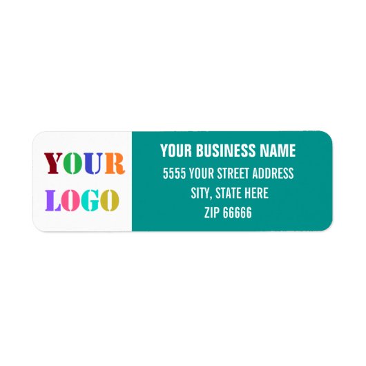 Aangepaste Logo Naam Retouradres Labels (Voorkant)