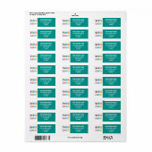 Aangepaste Logo Naam Retouradres Labels (Full Sheet)