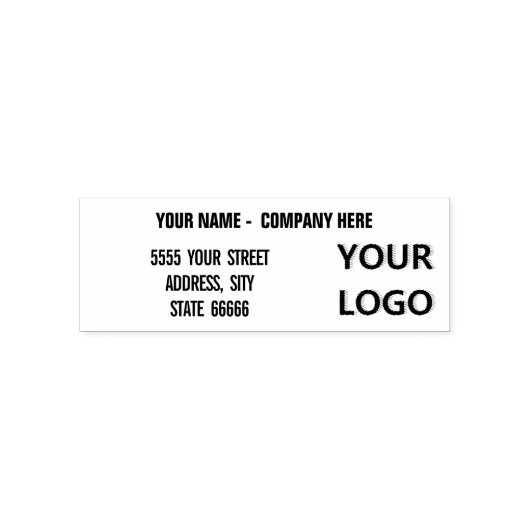 Aangepaste Logo Naam Retouradres Stempel (Design)