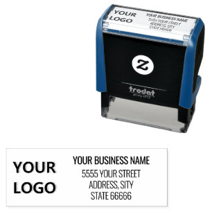 Aangepaste Logo naam retouradres stempel